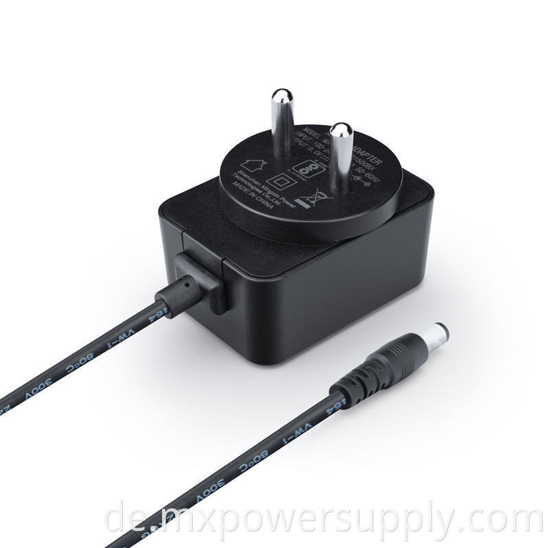 12V1A 5V2A power adapter wall charger with BIS